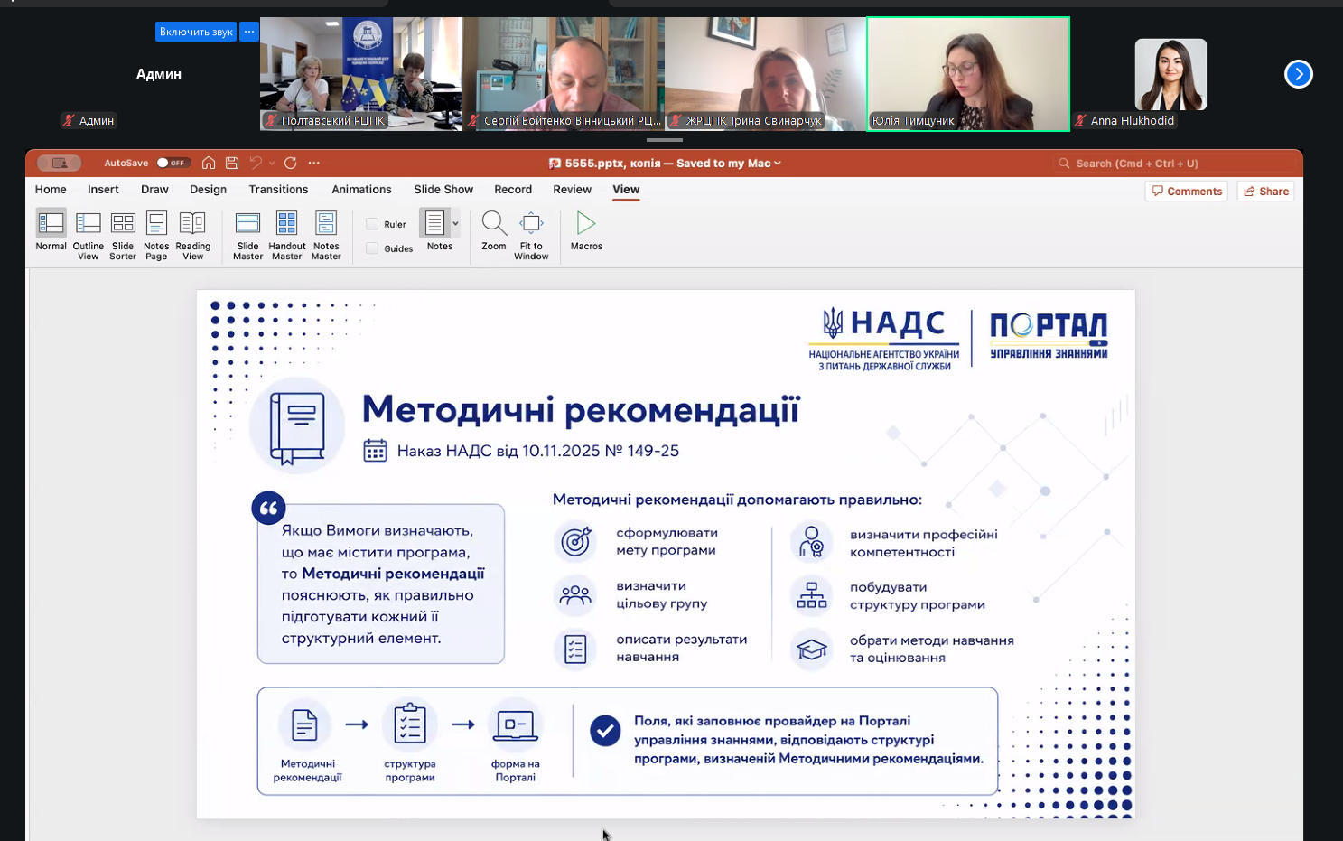 Детальніше про статтю Спільно з НАДС обговорили практичні рекомендації щодо підготовки та подання на погодження програм підвищення кваліфікації